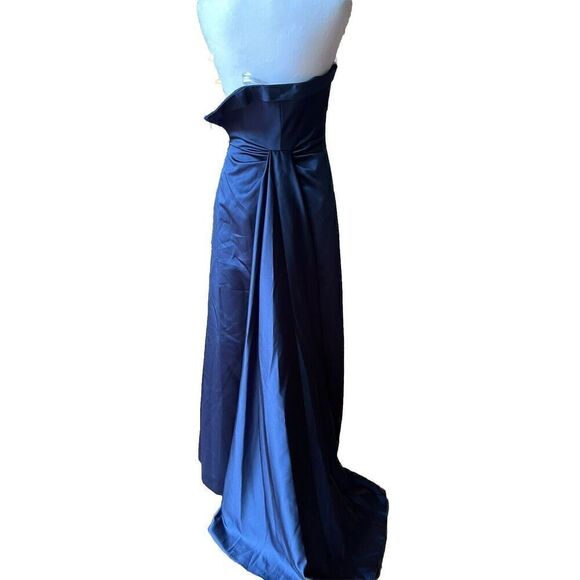 David’s Bridal Dress Navy Blue Strapless Long Formal women’s Size 2 - Picture 4 of 6